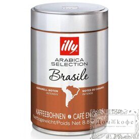 Кофе зерновой Illy Арабика Бразилия Железная банка 250г
