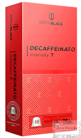 Кофе BrewBlack Decaffeinato 10 капсул. Интенсивность 7